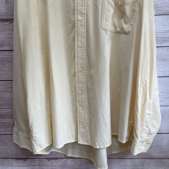 NEW WITH TAGS BASS SOFT CORDUROY SHIRT IN PALE YELLOW - Picture 3 of 5